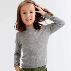 Pierre Robert Overdeler|Ullundertøy-Ulltrøye Barn Light Grey Melange