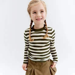 Pierre Robert Overdeler|Ullundertøy-Ulltrøye Barn Dark Olive