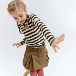 Pierre Robert Overdeler|Ullundertøy-Ulltrøye Barn Dark Olive