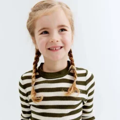 Pierre Robert Overdeler|Ullundertøy-Ulltrøye Barn Dark Olive