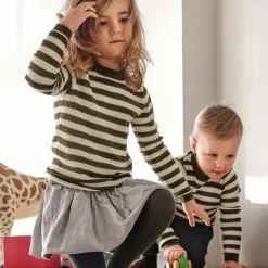 Pierre Robert Overdeler|Ullundertøy-Ulltrøye Barn Dark Olive