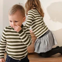 Pierre Robert Overdeler|Ullundertøy-Ulltrøye Barn Dark Olive