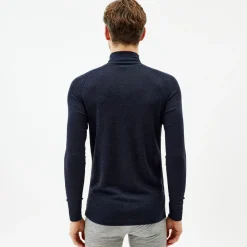 Pierre Robert Ullundertøy|Sport-Ulltrøye Herre Merinoull Zip Dark Navy