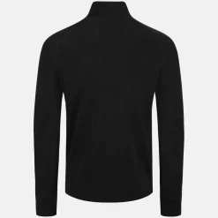Pierre Robert Ullundertøy-Ulltrøye Herre Merinoull Zip Jet Black