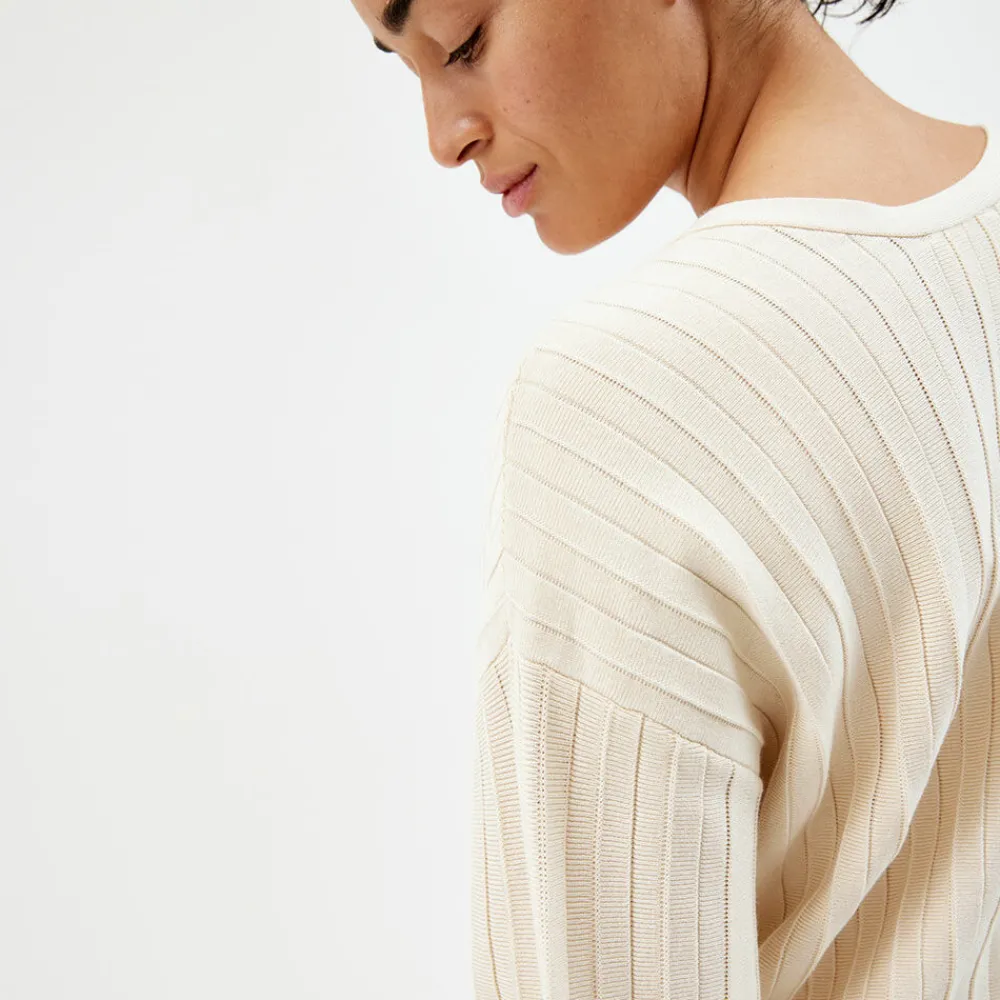 Pierre Robert Gensere|Loungewear-Vendbar Genser Med V-hals Ecru