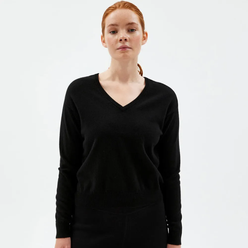 Pierre Robert Overdeler|Sommerull-V-Genser Merinoull Black