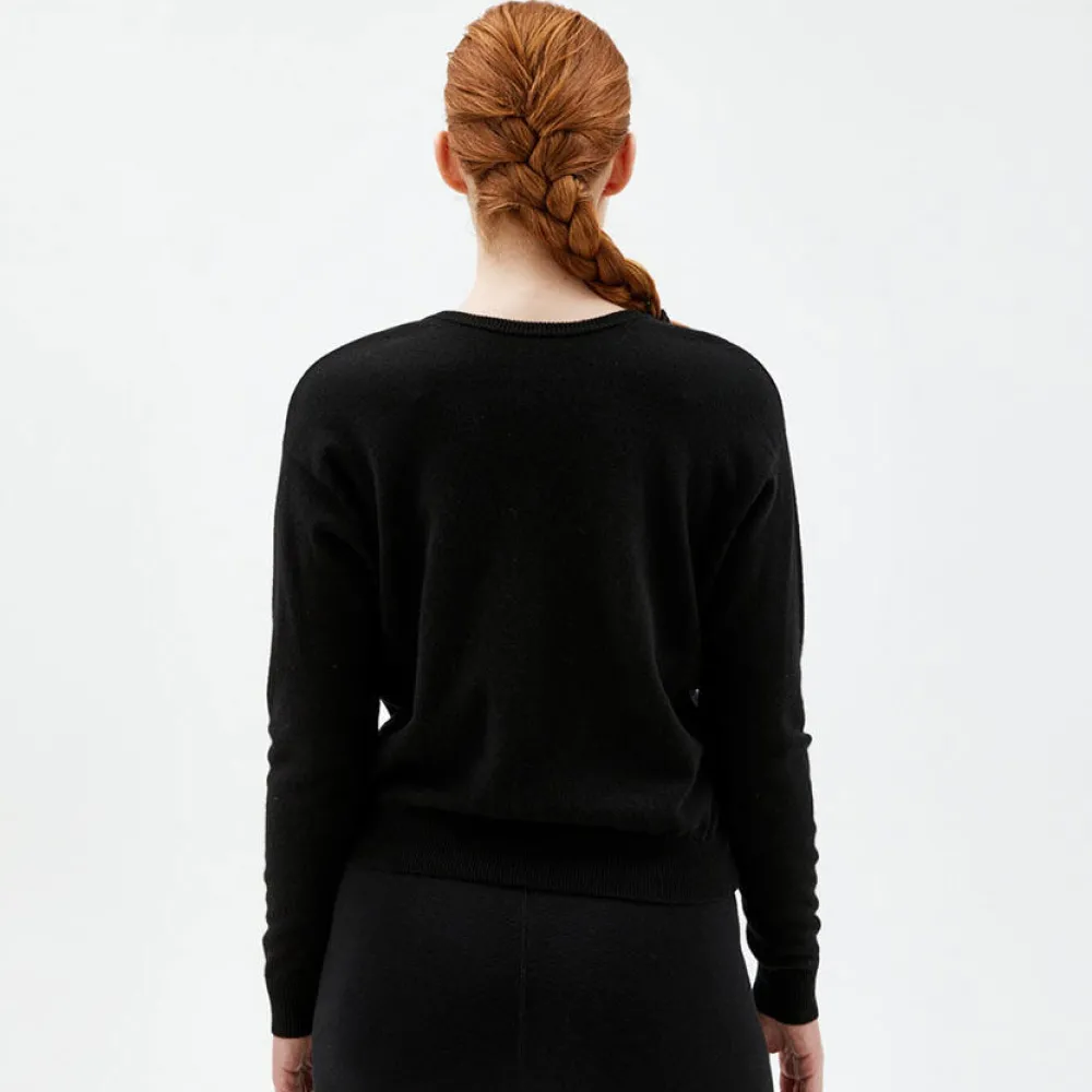 Pierre Robert Overdeler|Sommerull-V-Genser Merinoull Black