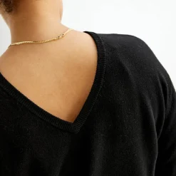 Pierre Robert Overdeler|Sommerull-V-Genser Merinoull Black