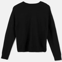 Pierre Robert Overdeler|Sommerull-V-Genser Merinoull Black