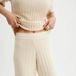 Pierre Robert Underdeler|Loungewear-Vid Bukse Ecru